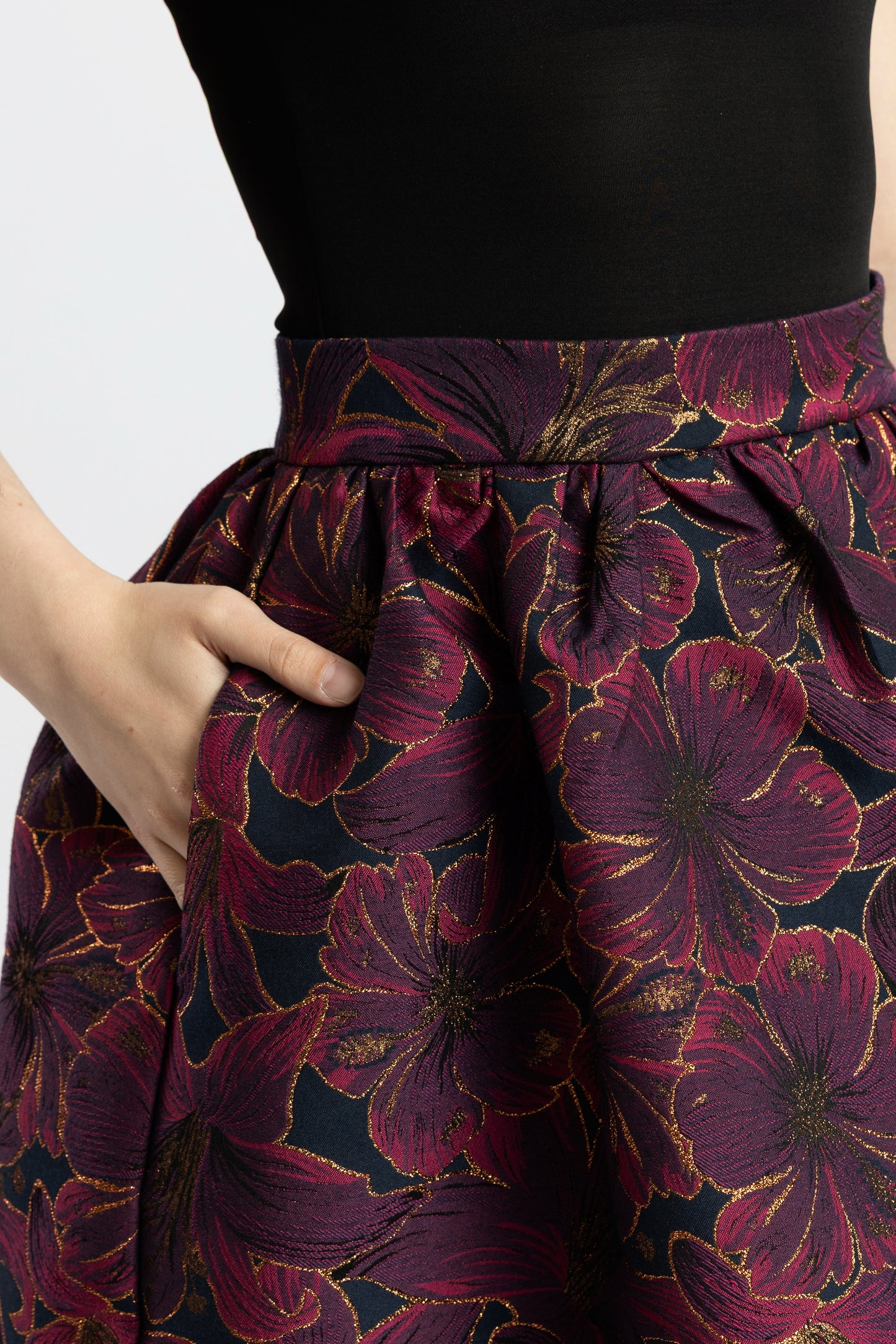 Fustă din Jacquard Floral