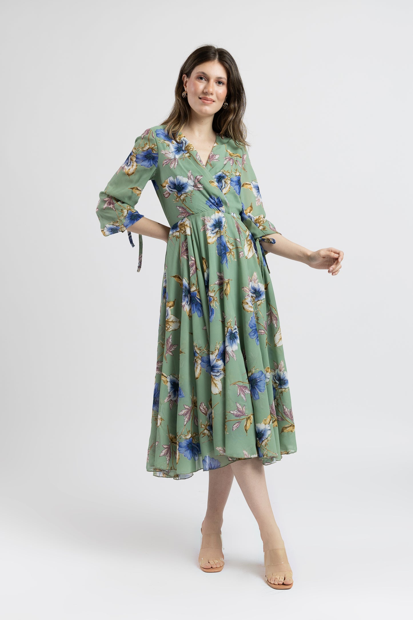 Rochie Petrecută cu Imprimeu Floral