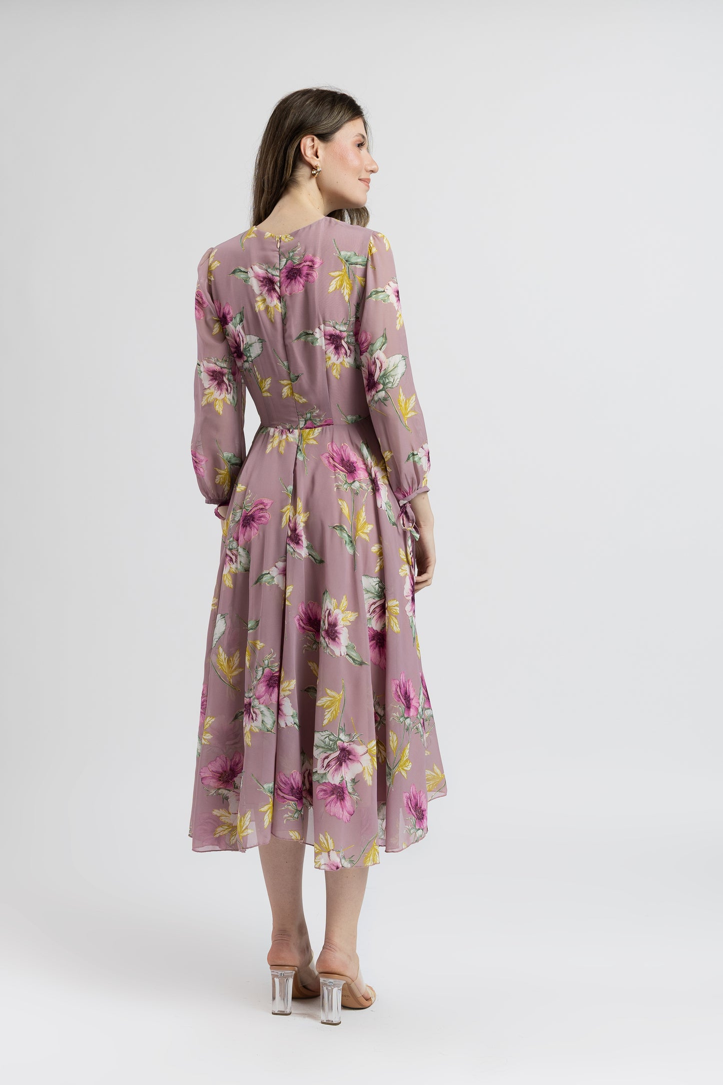 Rochie Petrecută cu Imprimeu Floral