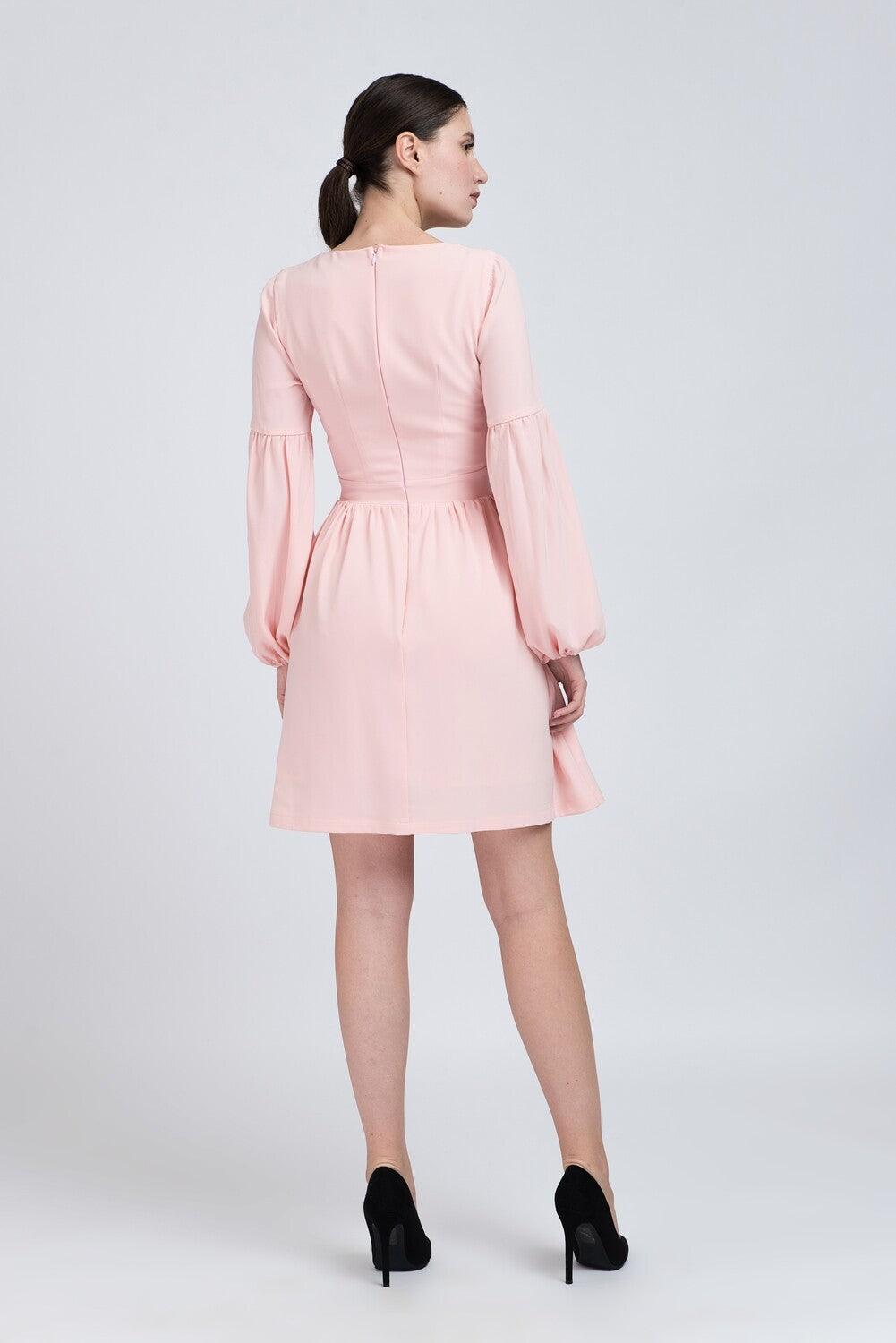 Rochie din Vâscoză cu Mâneci Bufante - Sissel