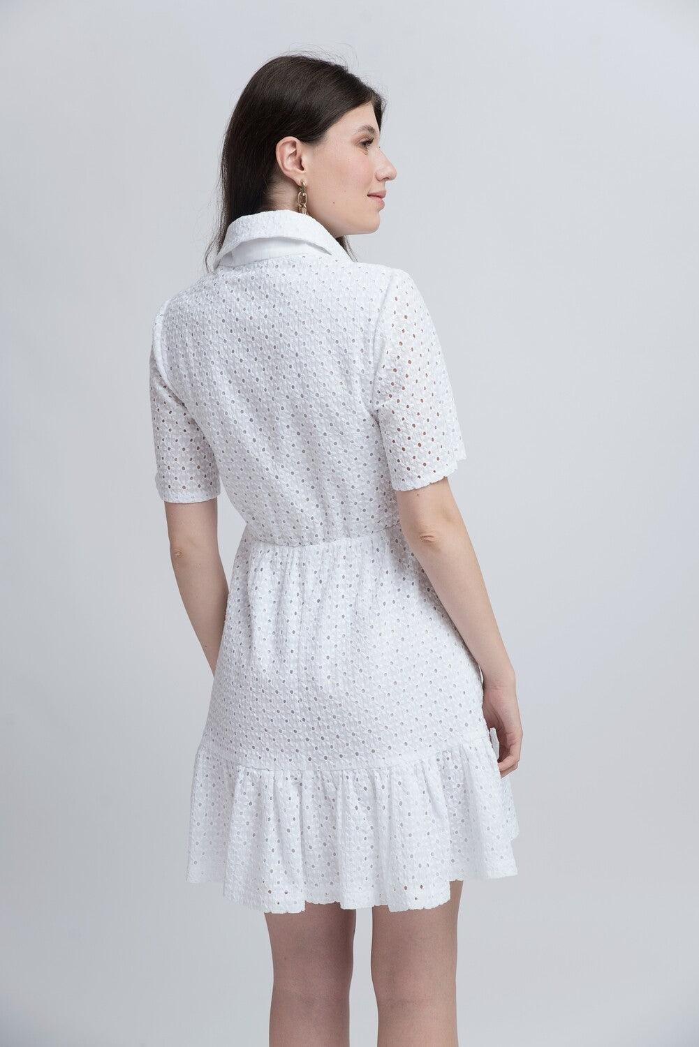 Rochie Scurtă din Bumbac Perforat - Sissel