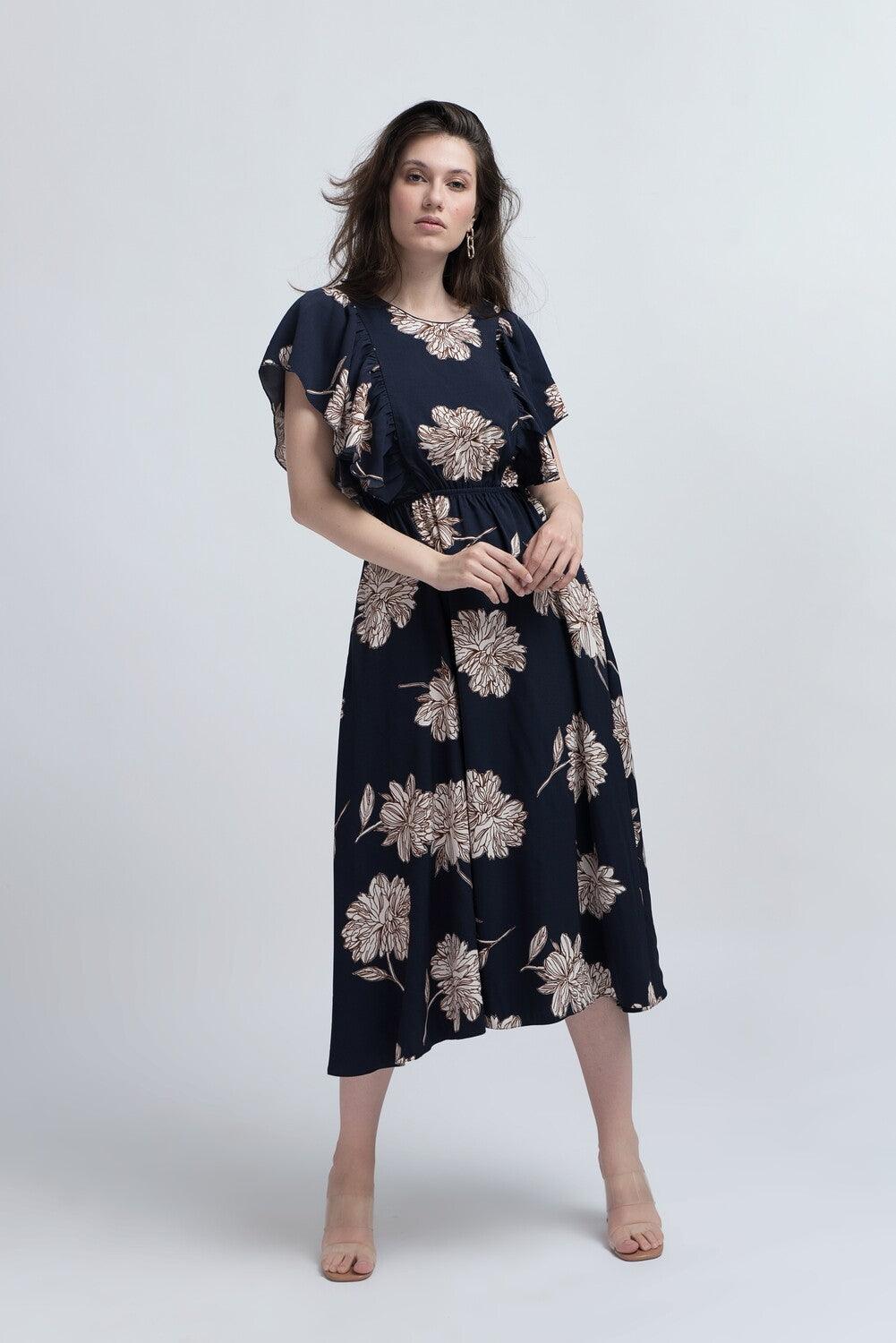 Rochie Florală din Vâscoză - Sissel