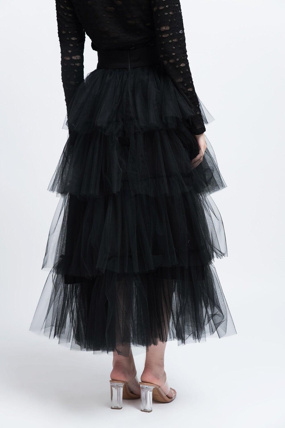 Fustă Asimetrică din Tulle - Sissel