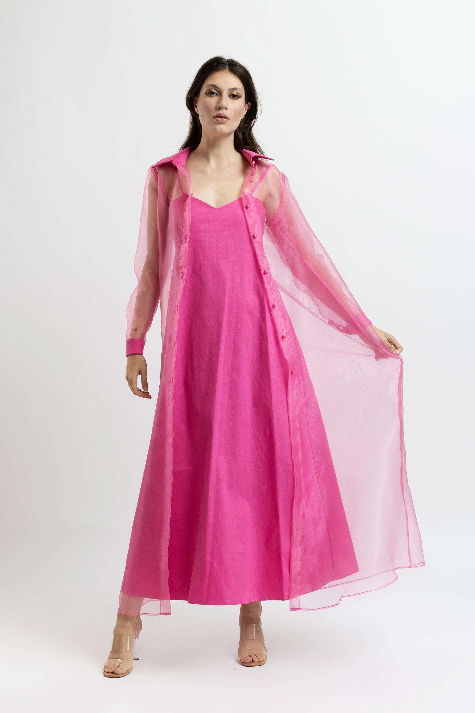 Set Jacheta din Organza + Rochie din Bumbac - Sissel