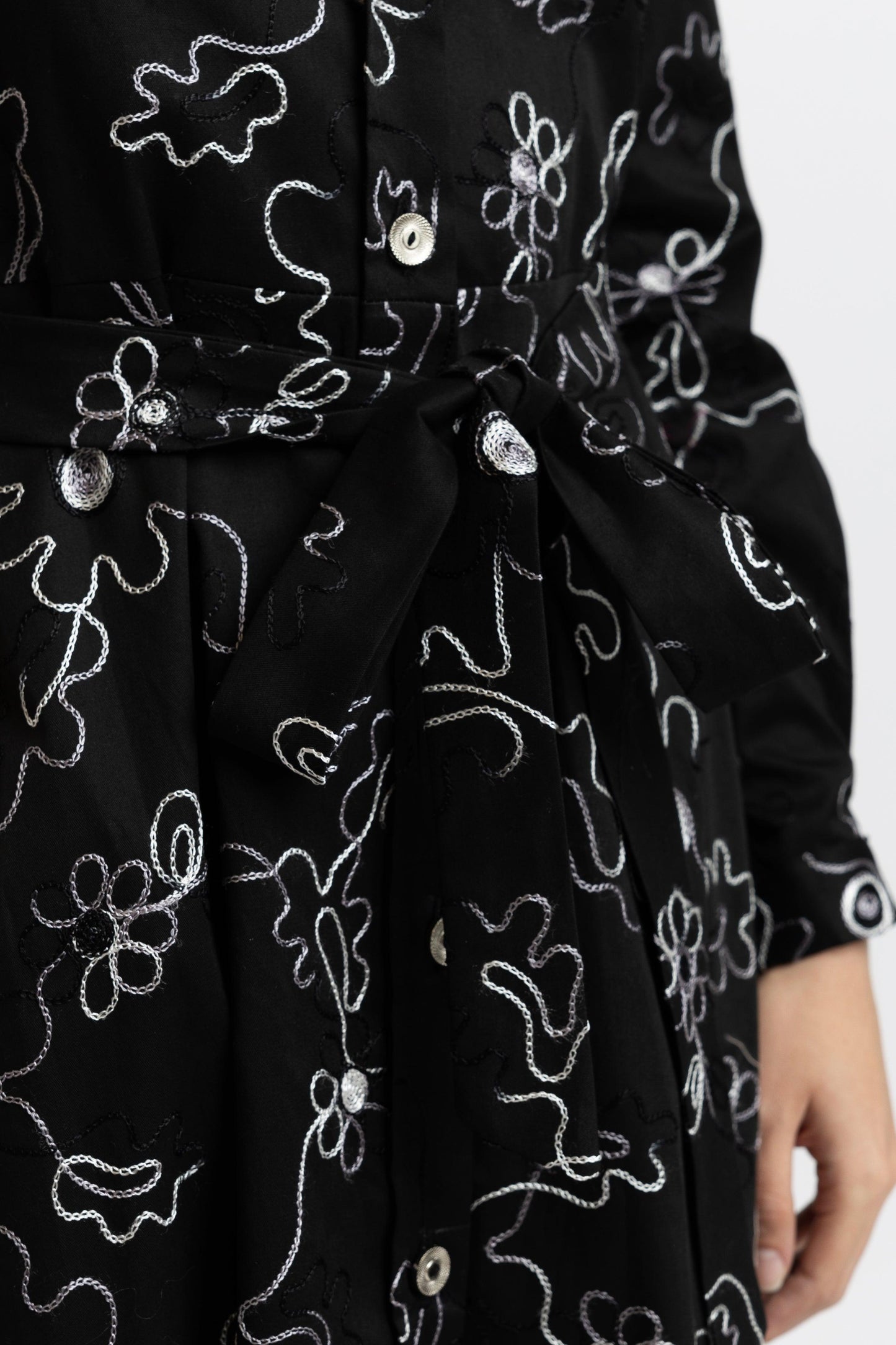 Rochie din Bumbac cu Broderie Florală - Sissel