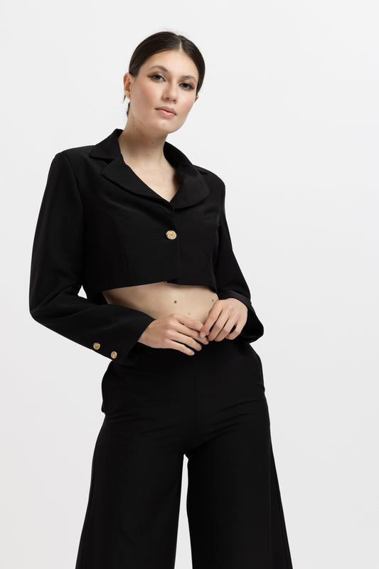 Sacou Cropped din Stofă - Sissel