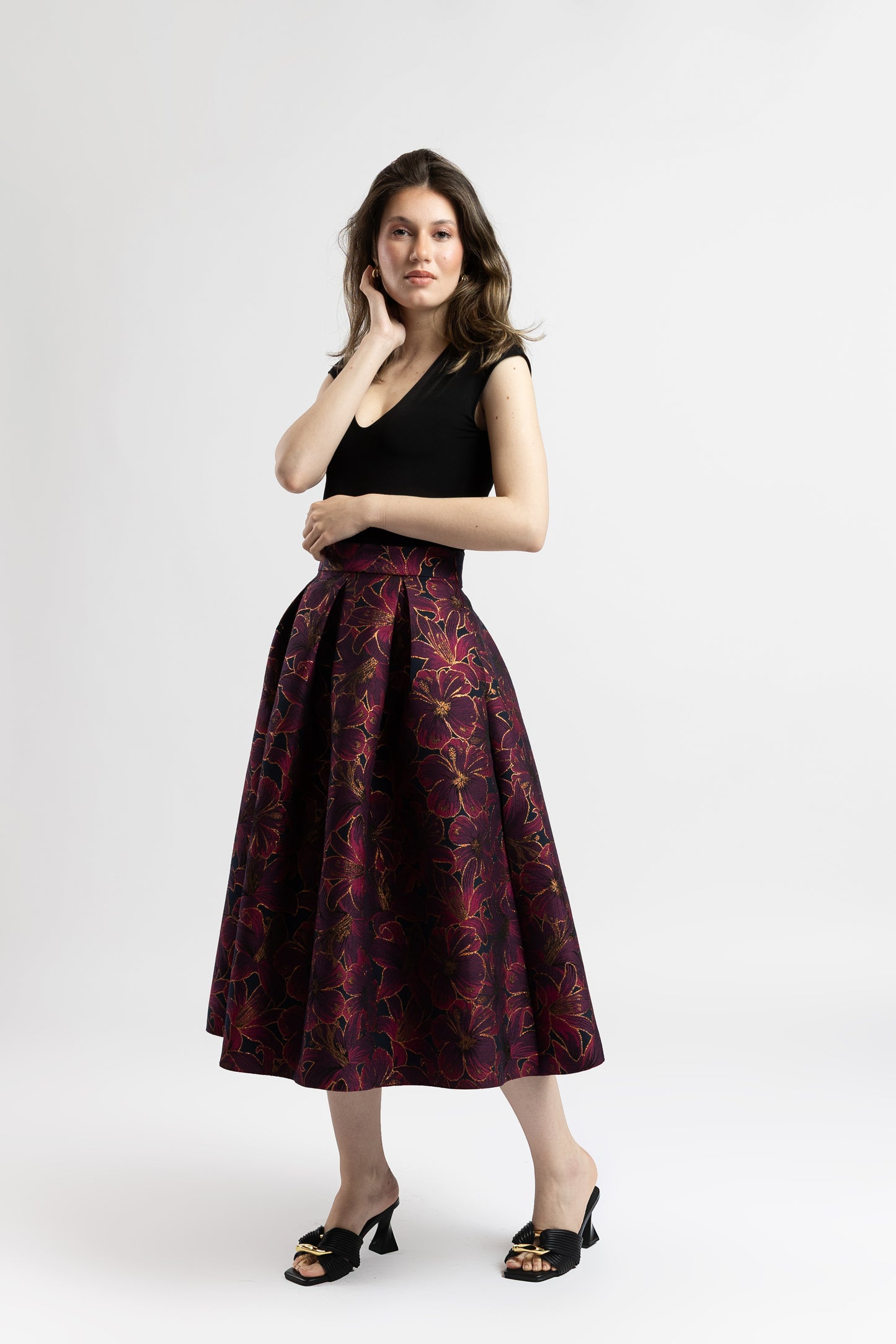 Fustă Midi din Jacquard