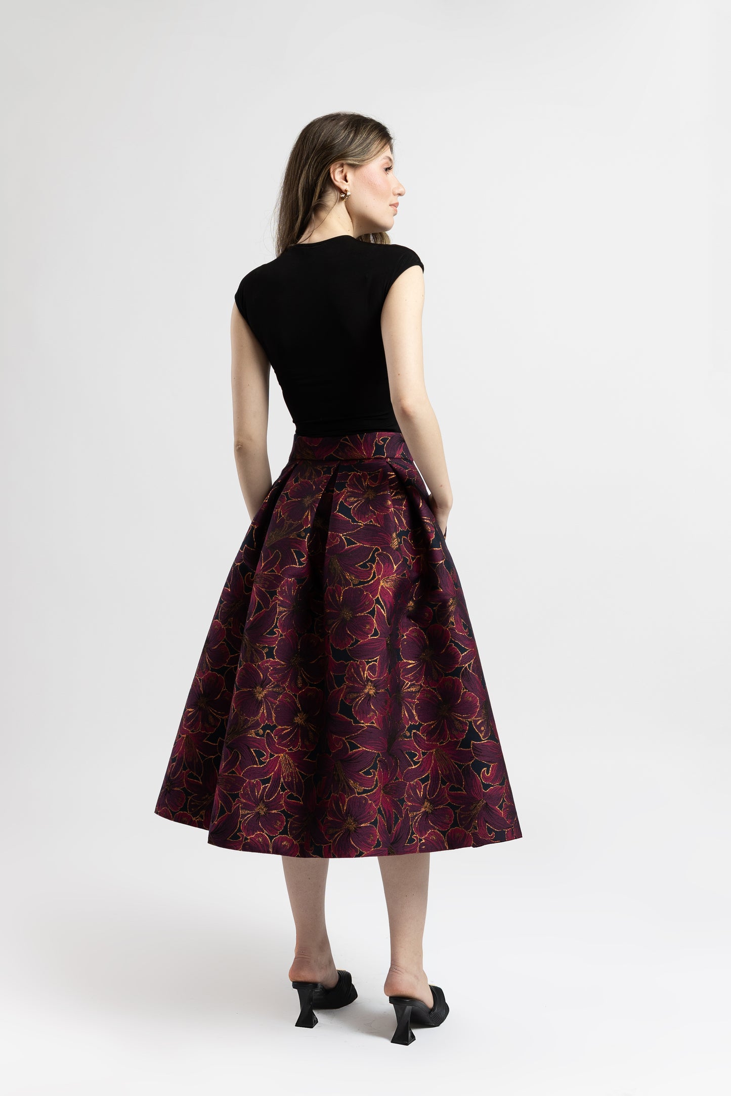 Fustă Midi din Jacquard