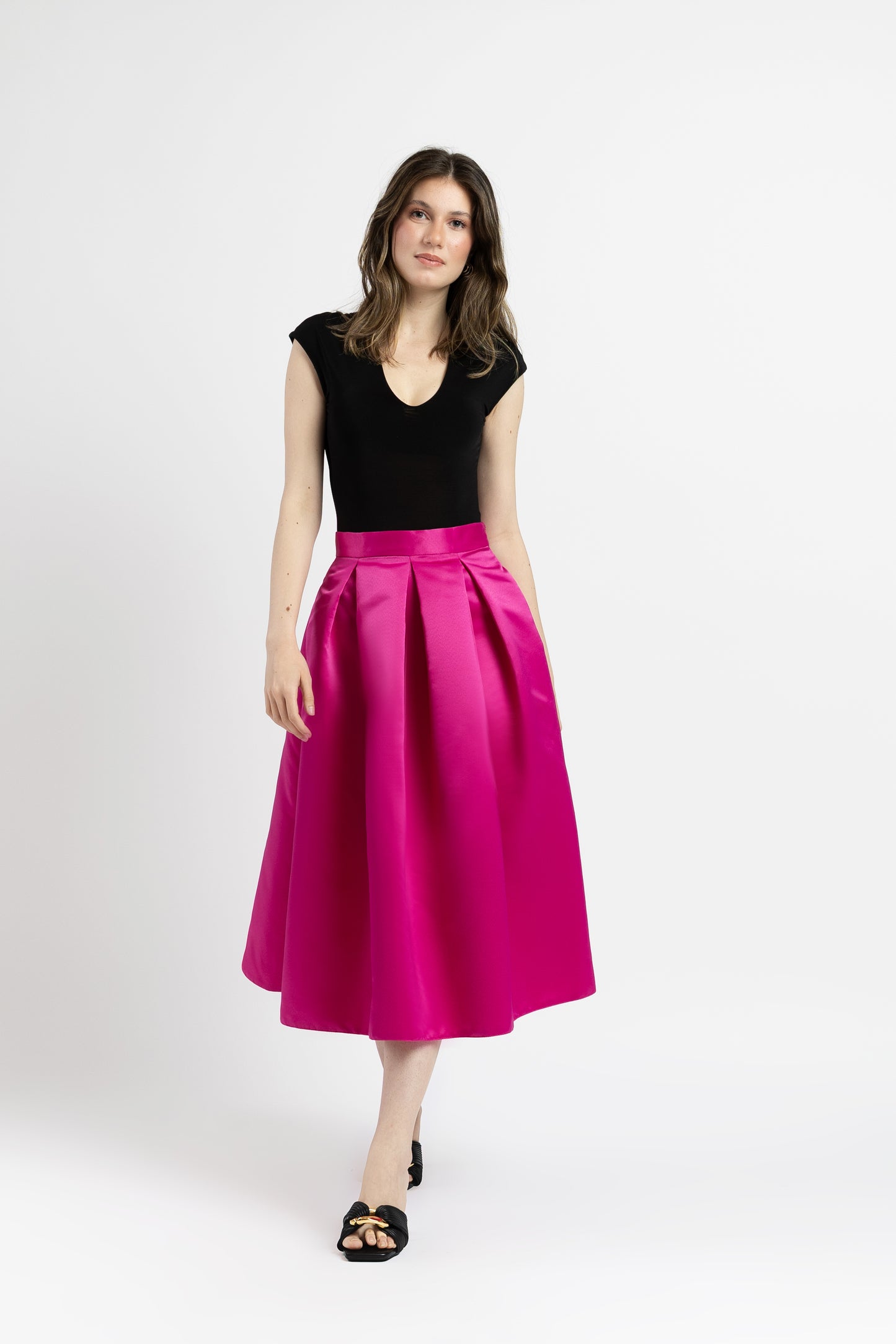 Fustă Roz din Tafta