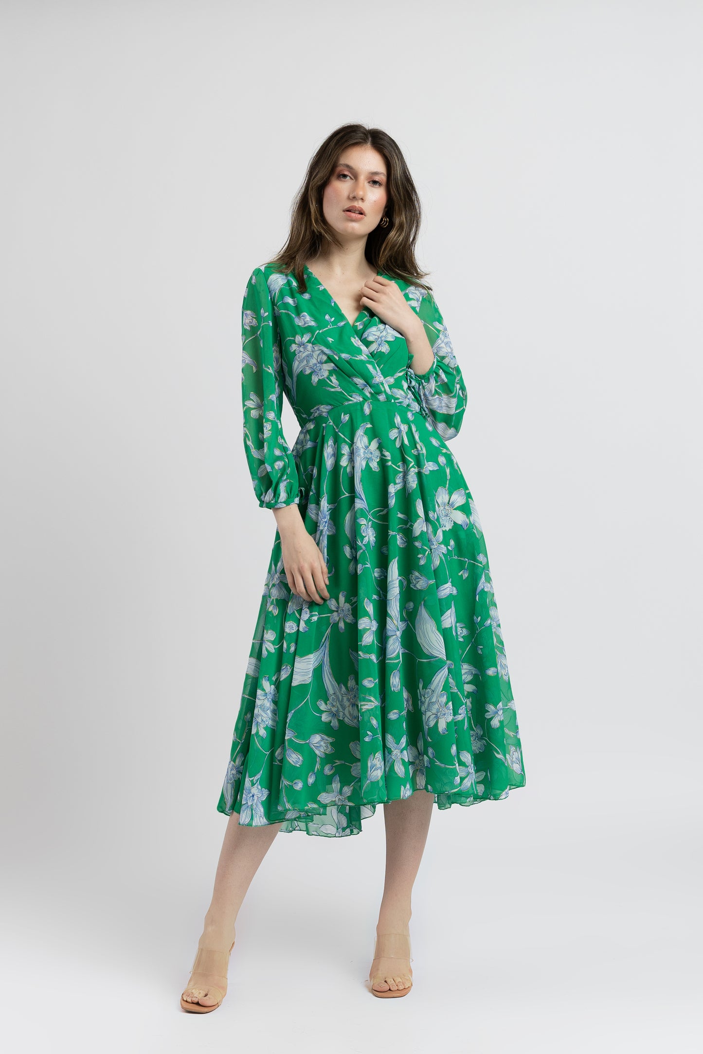 Rochie Petrecută cu Imprimeu Floral