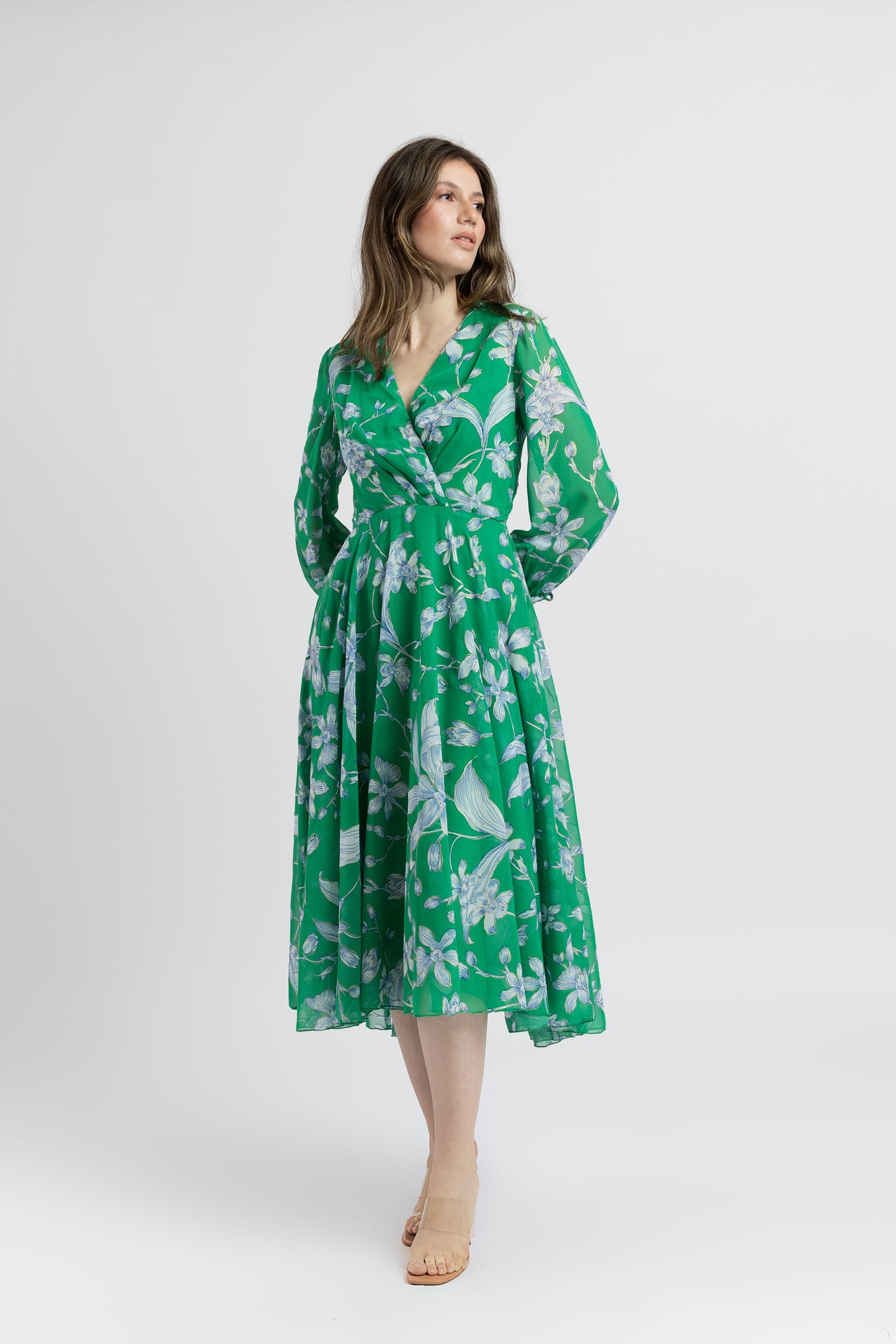 Rochie Petrecută cu Imprimeu Floral