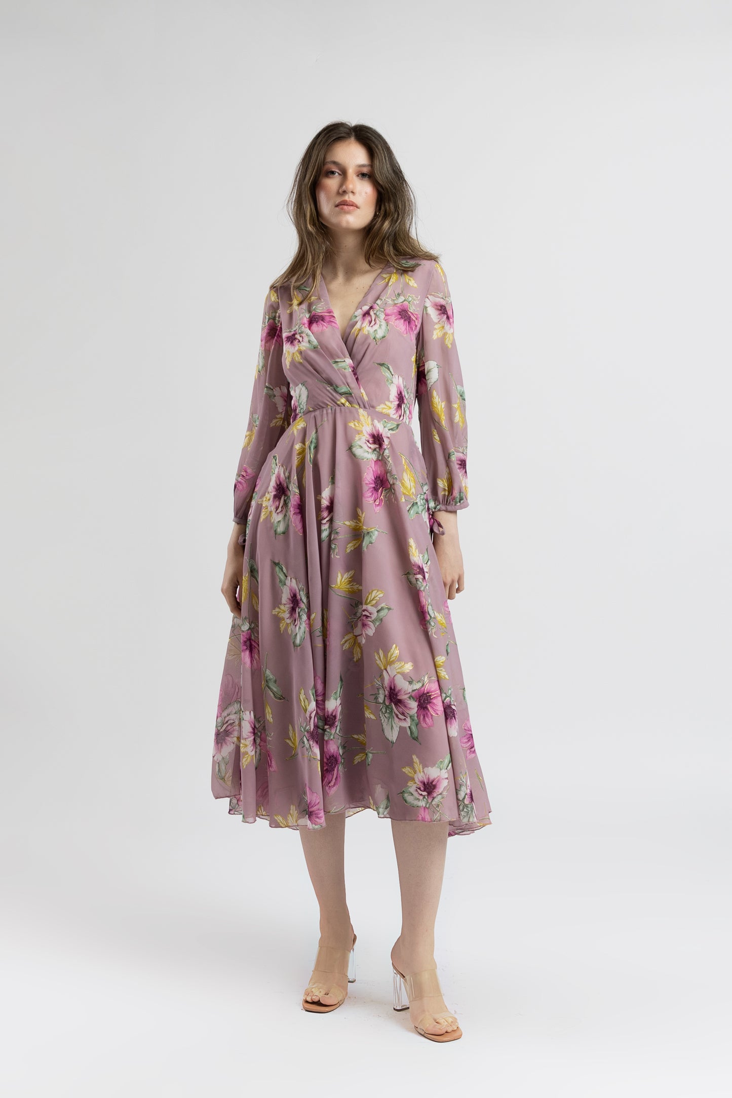 Rochie Petrecută cu Imprimeu Floral