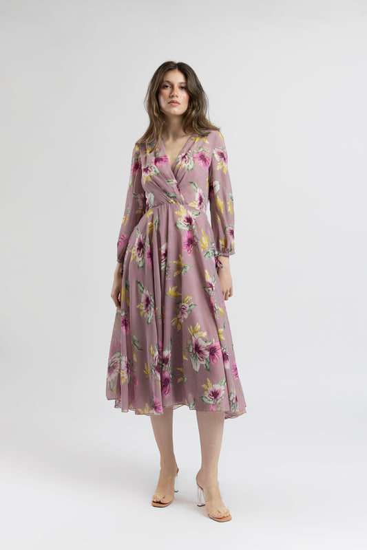 Rochie Petrecută cu Imprimeu Floral