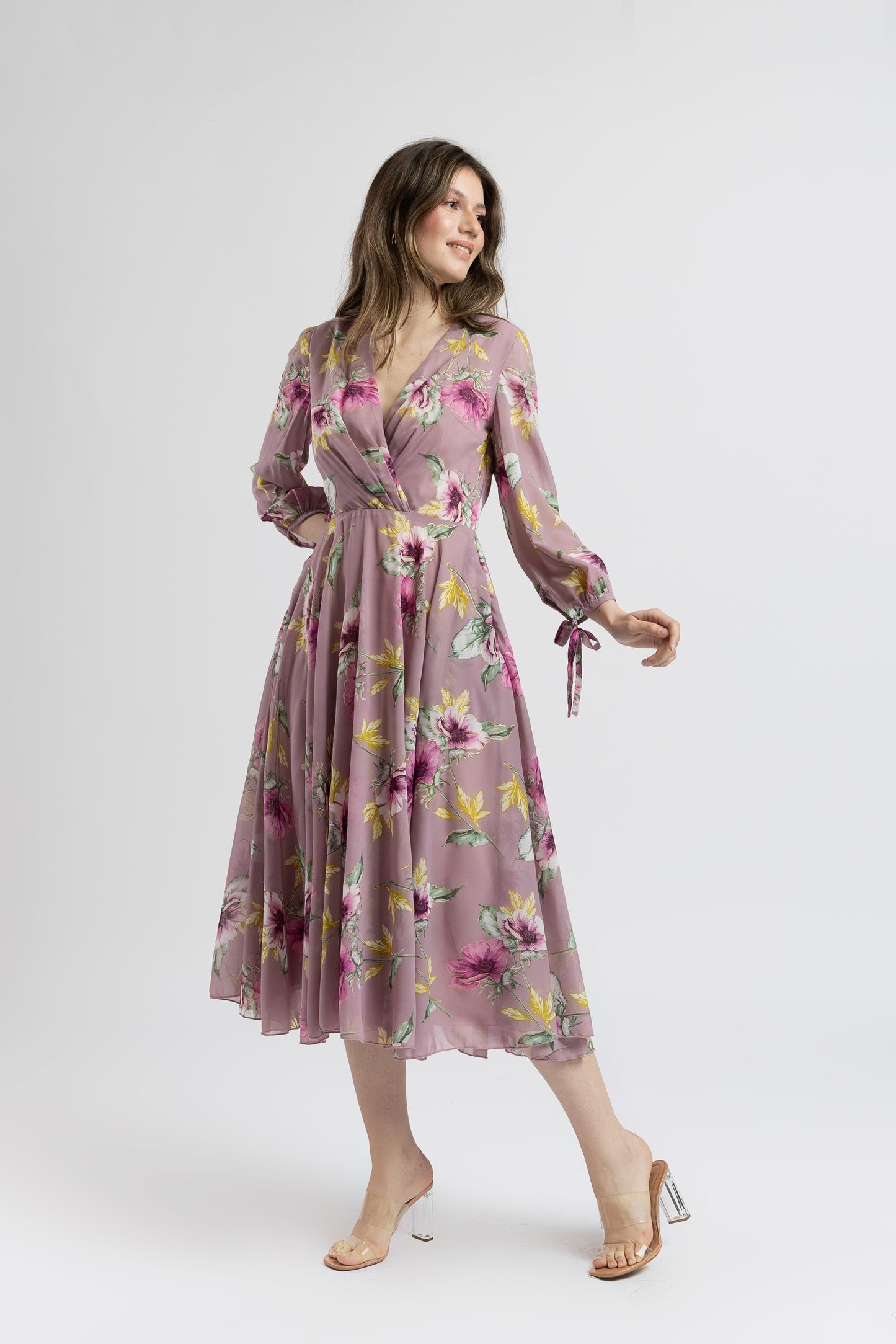 Rochie Petrecută cu Imprimeu Floral