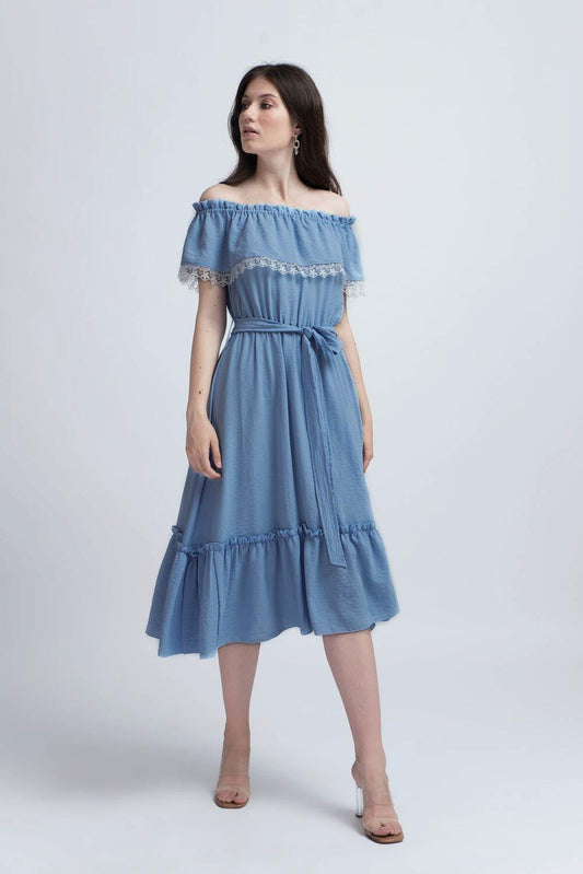 Rochie cu Inserții din Dantelă - Sissel