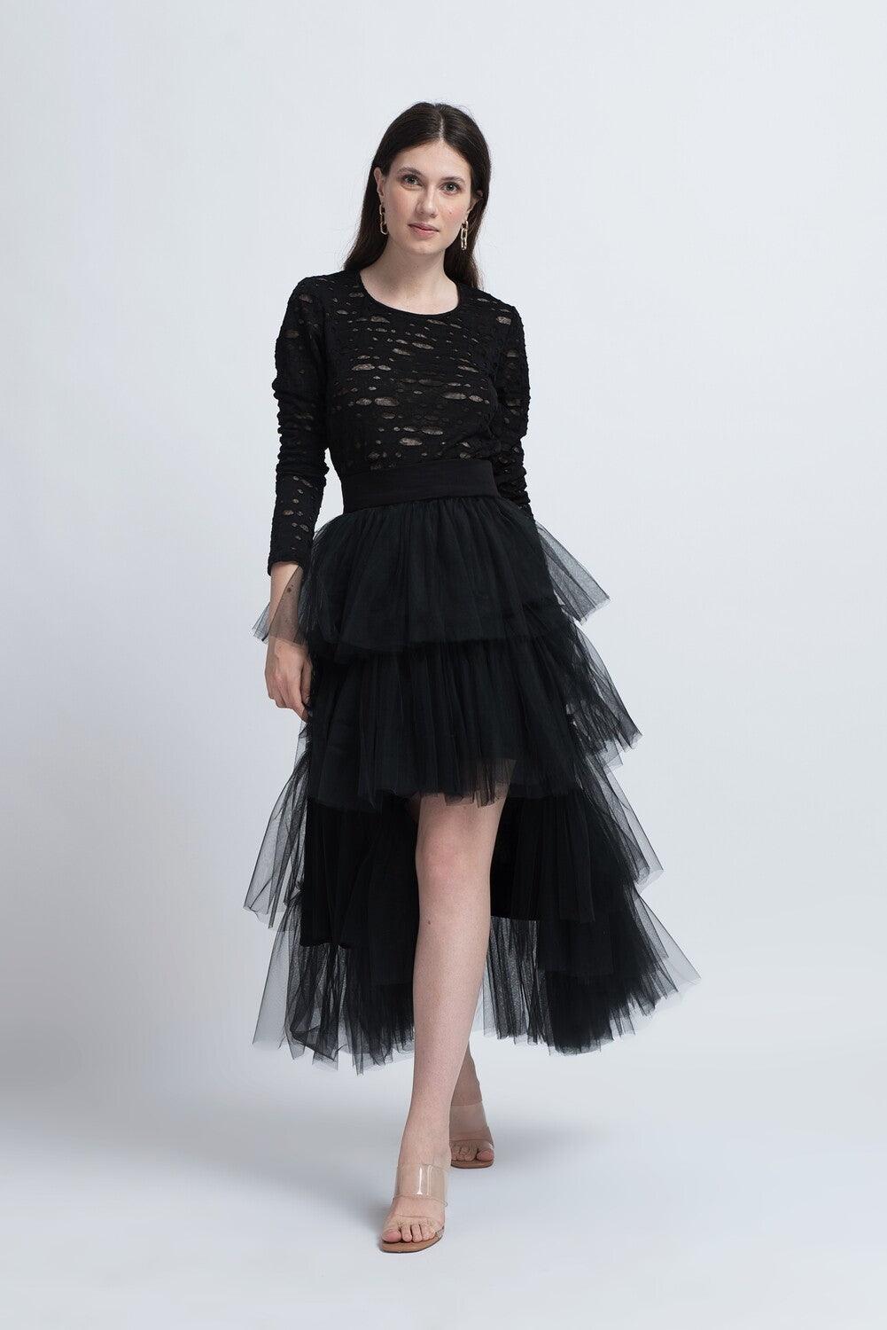 Fustă Asimetrică din Tulle - Sissel